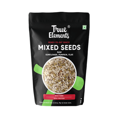 True Elements Raw Sunflower, Pumpkin & Flax Mixed | High Protein & Fibre | Seeds