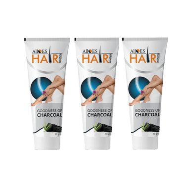 Alloes Hair Removal Cream With Goodness Of Charcoal (30gm Each)