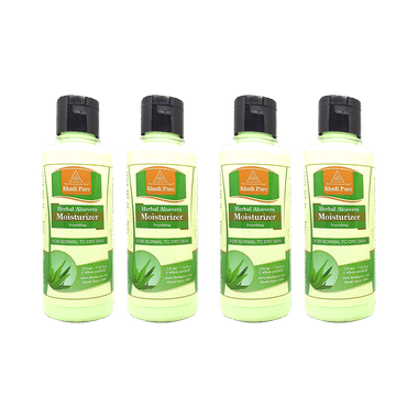 Khadi Pure Herbal Aloevera Moisturizer (210ml Each)