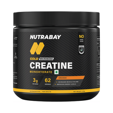 Nutrabay Gold Micronized Creatine Monohydrate Powder Orange