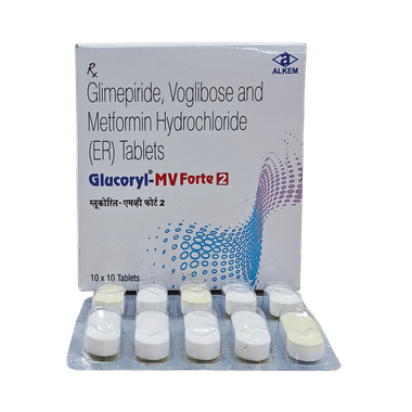 Glucoryl-MV Forte 2mg/1000mg/0.2mg Tablet