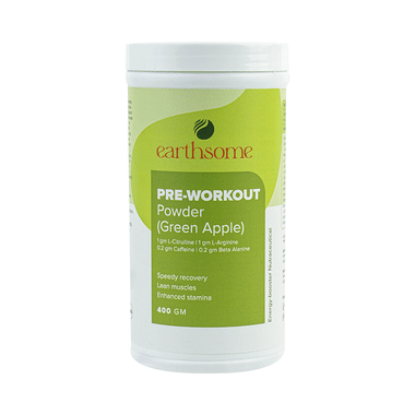 Earthsome Pre-Workout Powder Green Apple