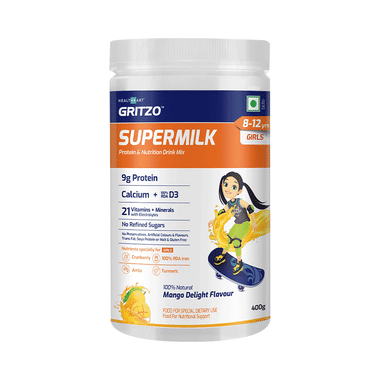 Gritzo Supermilk 8-12 Year Girls Natural Mango Delight