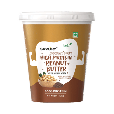 Savory High Protein Peanut Butter with Added Whey Chocolate Crispy