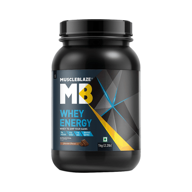MuscleBlaze Whey Energy | With Digezyme & Multivitamins Blend | For Immunity | Powder Chocolate