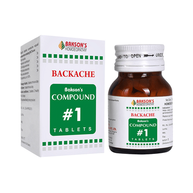 Bakson's Homeopathy Compound # 1 Backache Tablet