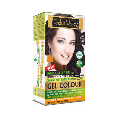 Indus Valley Organically Natural Hair Colour Gel | No Ammonia | Light Brown