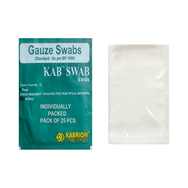 Kabrion  Kab Gauze Swab Unit 7.5cm x 7.5cm x 12ply