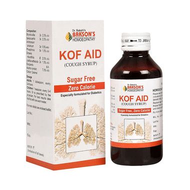 Bakson's Homeopathy Kof Aid Cough Syrup Sugar Free