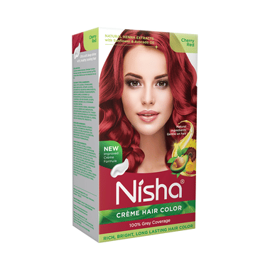 Nisha Creme Hair Color Cherry Red
