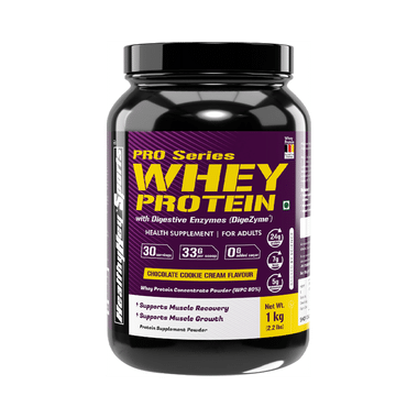 HealthyHey Sports Pro Series Whey Protein Concentrate Powder (WPC 80%) Chocolate Cookie Cream