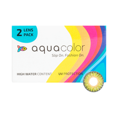 Aquacolor Daily Disposable Colored Contact Lens With UV Protection Optical Power -0.5 Brown