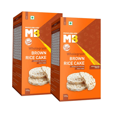Muscleblaze MB Wholegrain Brown Rice Cake (105gm Each) With Himalayan Pink Salt