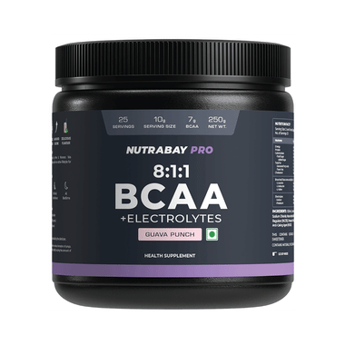 Nutrabay Pro 8:1:1 BCAA + Electrolytes Guava Punch