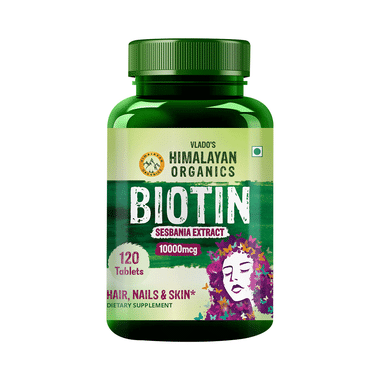 Vlado's Himalayan Organics Biotin 10,000Mcg For Hair Growth Tablet