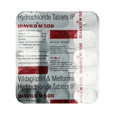 Diavild M 500mg/50mg Tablet