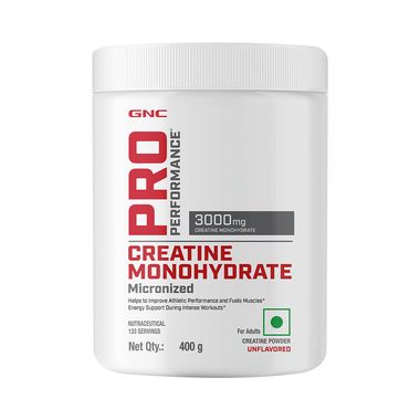 GNC Pro Performance Creatine Monohydrate 3000mg For Performance, Muscle Support & Energy | Powder Unflavored