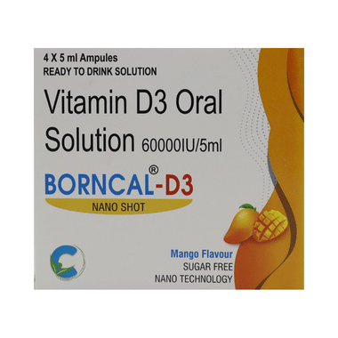 Borncal D3 Nano Shot (5ml Each) Mango Sugar Free