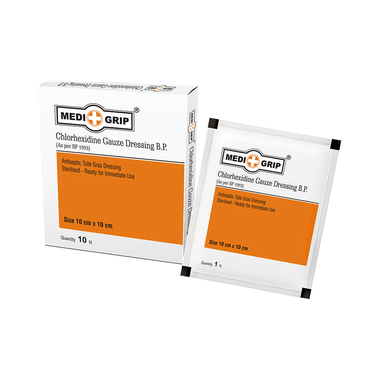 Medigrip Chlorhexidine Gauze Dressing B.P. 10cm x 10cm