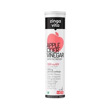 Zingavita Apple Cider Vinegar 1500mg Effervescent Tablet No Added Sugar