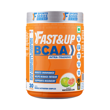 Fast&Up BCAA 2:1:1 (Leucine, Isoleucine & Valine) | For Lean Muscles & Recovery | Flavour Watermelon