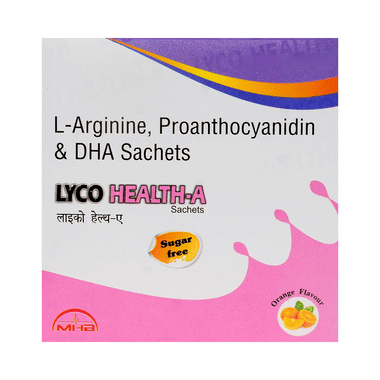 MHB Lyco Health-A | Sachet With L-Arginine & Proanthocyanidin Orange Sugar Free