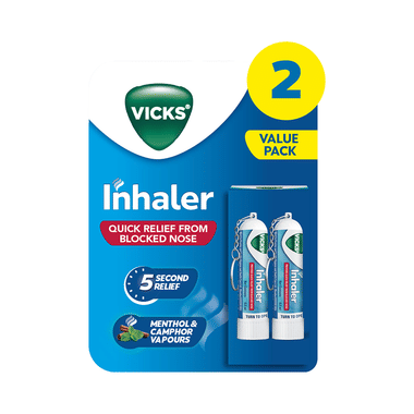 Vicks Inhaler Super Saver Pack (0.5ml Each) | Portable Nasal Inhaler, Soothing Vapors To Breathe Easy