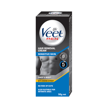 Veet Hair Removal Cream for Men | Suitable For Intimate Area | For Sensitive Skin