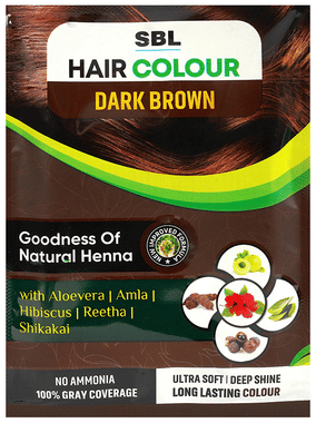 SBL Hair Colour 12 Sachets Dark Brown