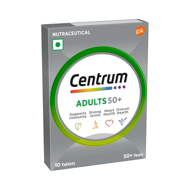 Centrum Adult 50+ | Veg Tablets For Joints, Heart & Immunity | World's No.1 Multivitamin & Multimineral