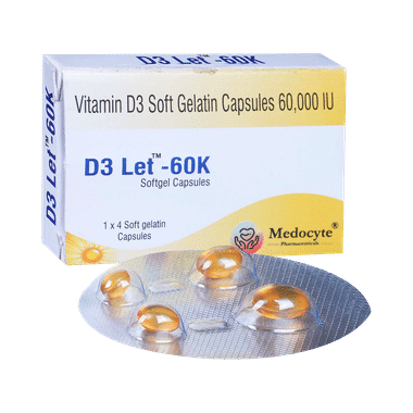 D3 Let 60k Softgel Capsule