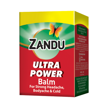 Zandu Ultra Power Balm | Relieves Strong Headache, Bodyache & Cold
