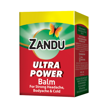 Zandu Ultra Power Balm | For Pain Relief From Strong Headache, Bodyaches & Cold | Bone, Joint & Muscle Care