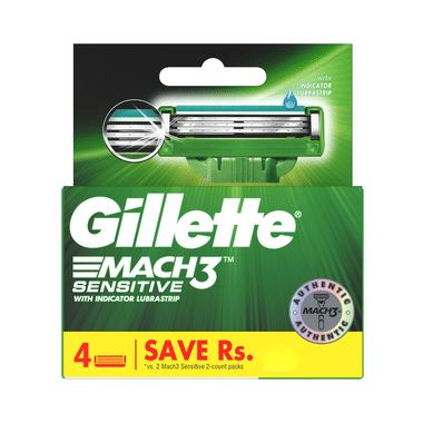 Gillette Mach 3 Shaving Razor Blades Sensitive
