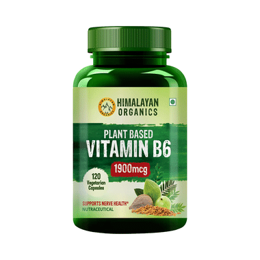 Himalayan Organics Plant-Based Vitamin B6 | Supports Immunity , Brain Health Capsule