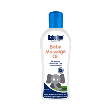 Babuline Baby Massage Oil  For Relaxing Massage, Healthy And Strong Bones Made With 100% Natural Ingredients, Suitable For All Skin Types, Vitamin E, No Parabens Oil