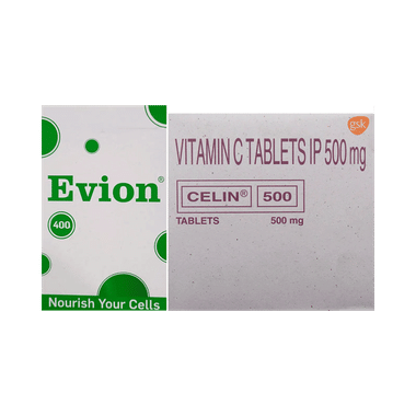 Evion 400mg Capsule (20) & New Celin 500 Tablet (25)