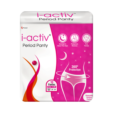 I-activ Period Panty | 360 Protection | Disposable Sanitary Panties Panty S-M
