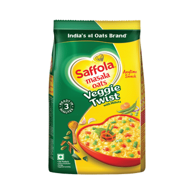 Saffola Masala Oats With High Fibre & Protein | Flavour Veggie Twist