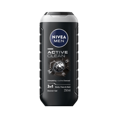 Nivea Men Shower Gel For Body, Skin & Hair Active Clean
