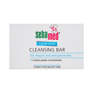 Sebamed Clear Face Cleansing Bar For Acne Prone Skin | Combats Pimples & Blackheads