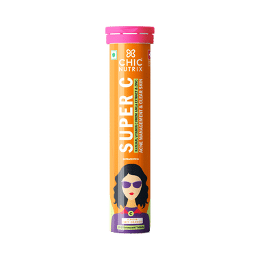 Chicnutrix Super C With Vitamin C, Amla Extract & Zinc For Skin Health | Orange Effervescent Tablet