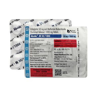 अबविडा-एम 50/1000 ईज़ी ग्लाइड टैबलेट एसआर