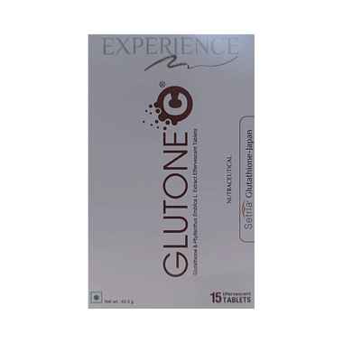 Glutone C With L-Glutathione & Vitamin C For Healthy Skin & Immunity | Effervescent Tablet