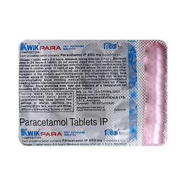 Kwik Para Fast Dissolving Tablet
