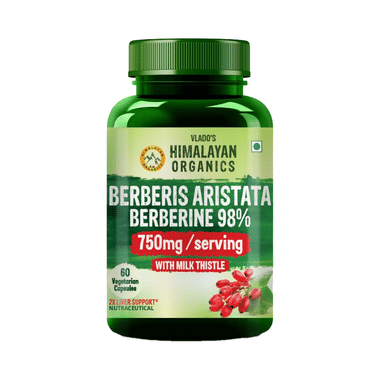 Vlado's Himalayan Organics Berberis Aristata Berberine 98% with Milk Thistle