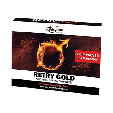 Hindrishi Ayurveda Retry Gold Men's Performance Support Capsule (10 Each)