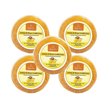 Khadi Pure Lemon & Honey Loofah Soap (125gm Each)