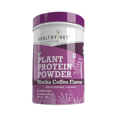 HealthyHey Nutrition Vegan Plant Protein Powder Mocha Coffee