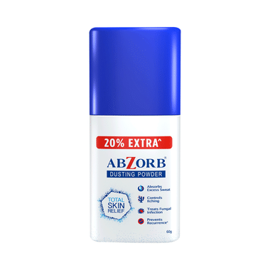 Abzorb Anti Fungal Dusting Powder | Absorbs Excess Sweat | Controls Itching | Derma Care | Manages Fungal Infections Dusting Powder Dusting Powder